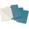 Блокнот MOLESKINE Cahier Journal Pocket, линейка, голубой, 3 шт. CH011B44